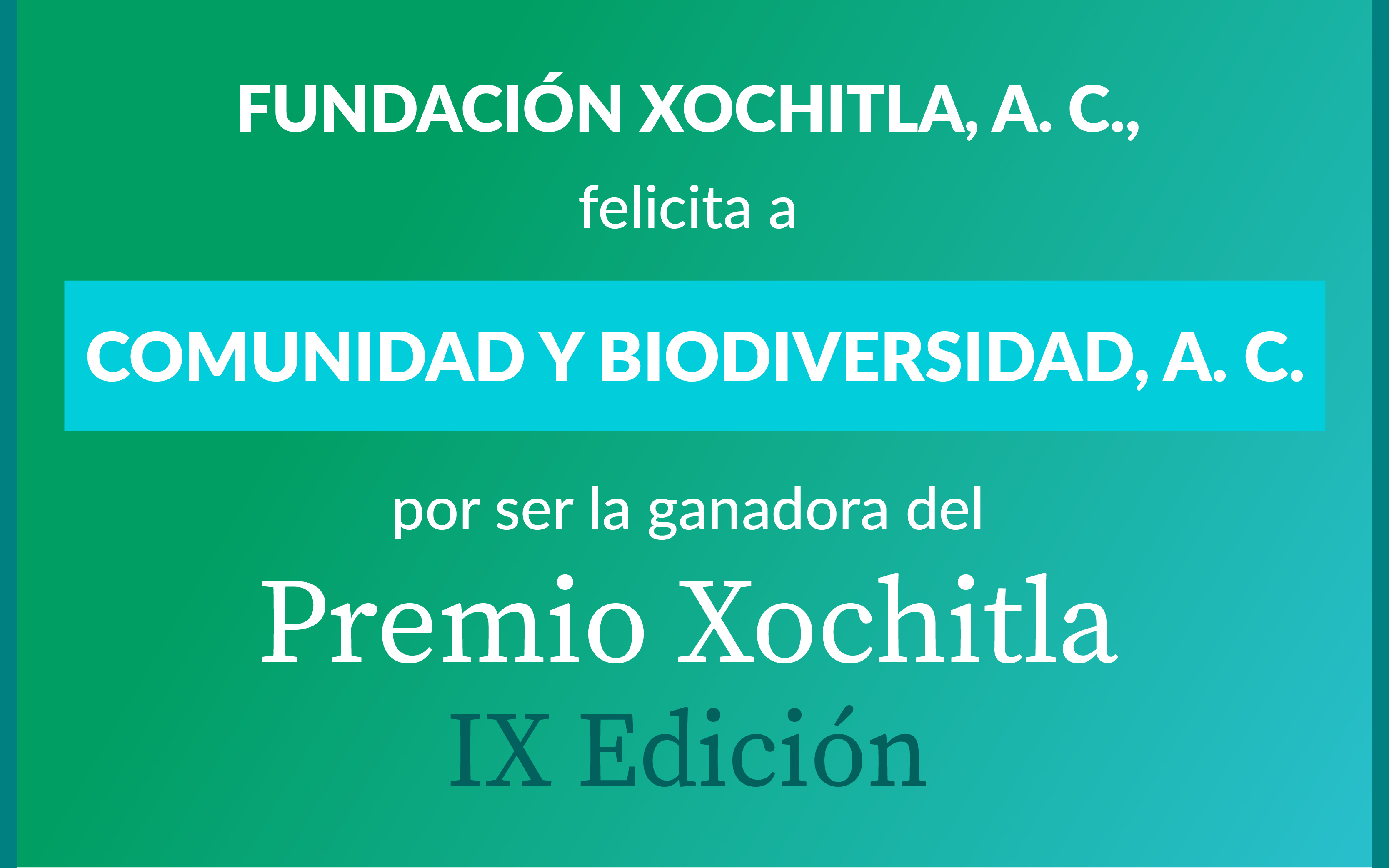 Convocatoria Premio Xochital IX Edición